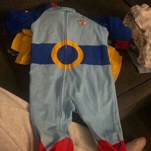 Super hero footie pajamas
